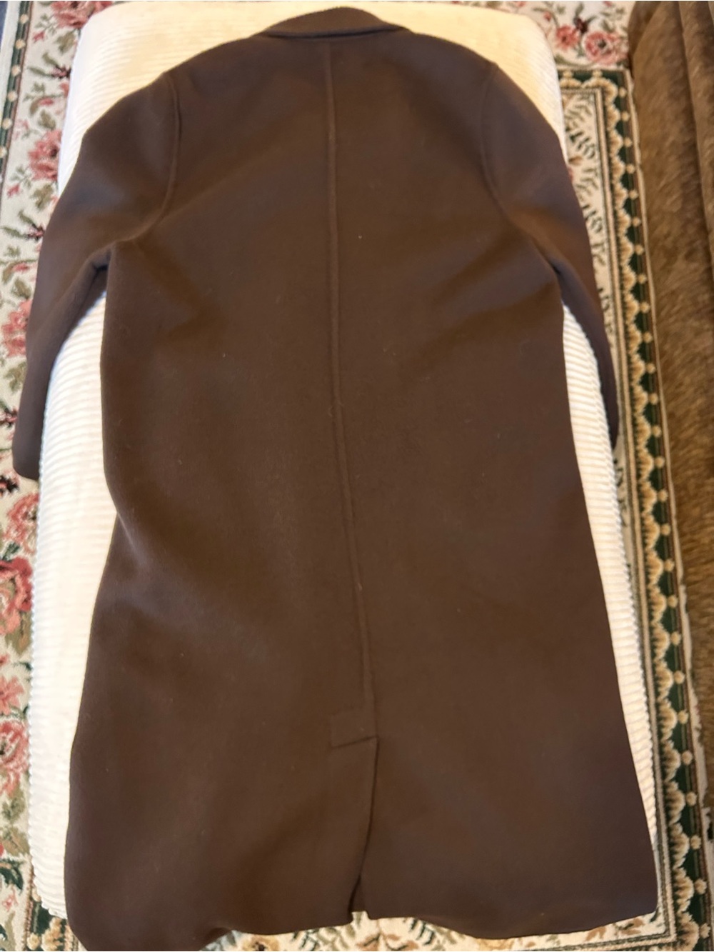 Jenni Kayne Olivia Coat Chocolate Brown Wool Blend Double Breasted Size Small - Picture 8 of 8